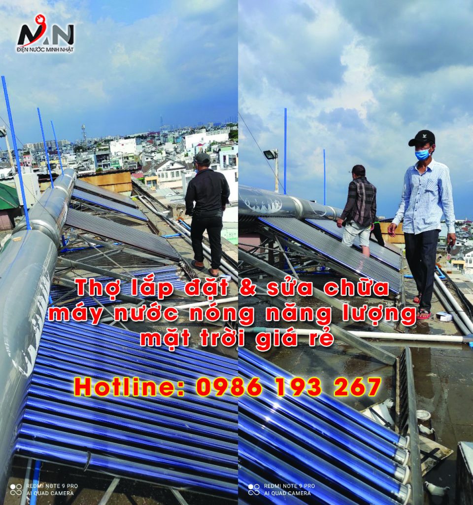 Lắp đặt máy nước nóng năng lượng mặt trời